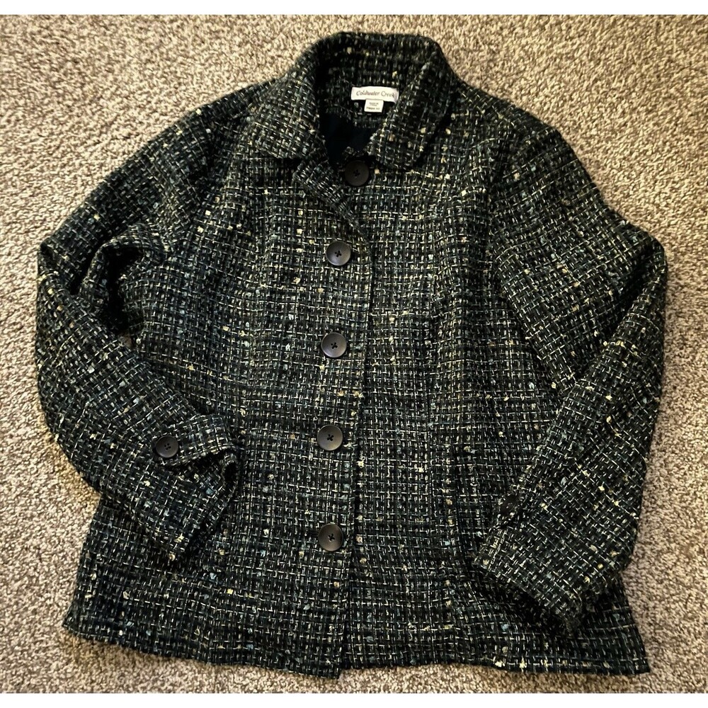 Women's Coldwater Creek Lightweight Tapestry Jacket Blazer, Petite Medium